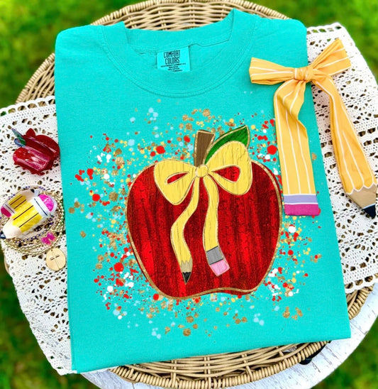 Pencil Bow Apple-Kids