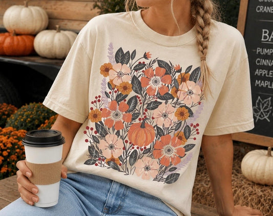 Floral Pumpkin-Adult